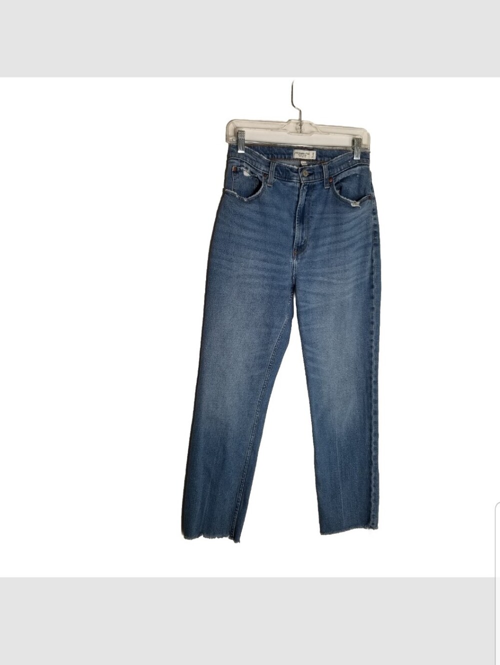 Abercrombie & Fitch Ankle Straight Ultra High Rise Jeans Women's 29/8 Distressed